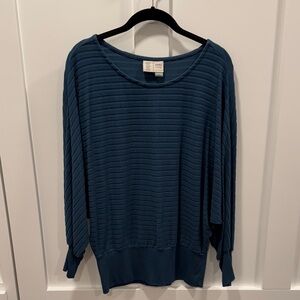Anthropologie Saturday Sunday Teal Ribbed Women's Top